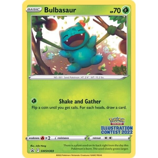 Pokemon Bulbasaur (Illustration Contest 2022) (SWSH303) Near Mint