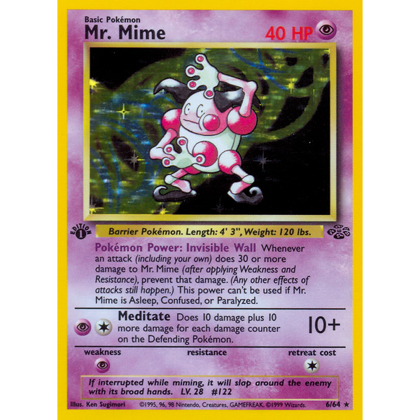 Pokemon Mr. Mime (006) 1st Lightly Played Holofoil