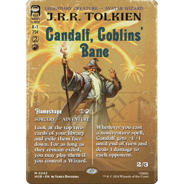 Magic: The Gathering Gandalf, Goblins' Bane (Borderless) (242) Near Mint