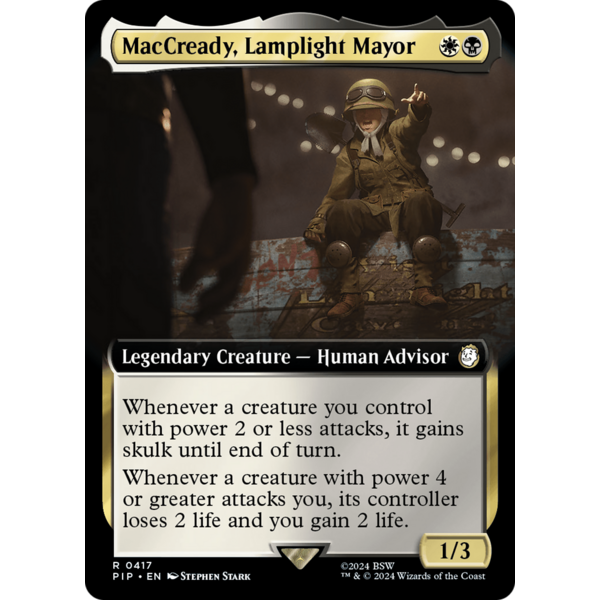 Magic: The Gathering MacCready, Lamplight Mayor (Extended Art) (417) Near Mint