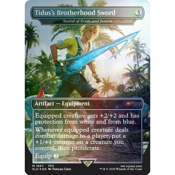 Magic: The Gathering Tidus's Brotherhood Sword - Sword of Truth and Justice (Rainbow Foil) (1867) Near Mint Foil