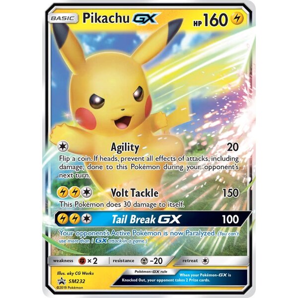 Pokemon Pikachu GX (SM232) Near Mint Holofoil