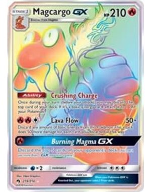 Pokemon Magcargo GX (Secret) (218) Lightly Played Holofoil