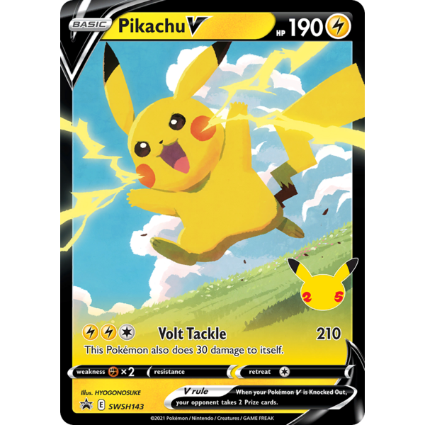 Pokemon Pikachu V (SWSH143) Lightly Played Holofoil