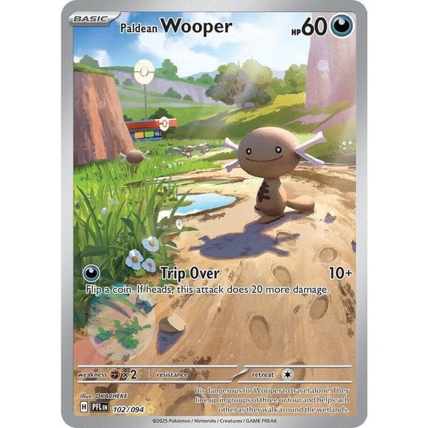 Pokemon Paldean Wooper (102) Lightly Played Holofoil