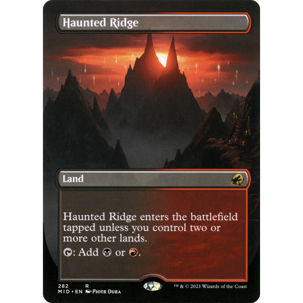 Magic: The Gathering Haunted Ridge (Borderless Alt. Art) (282) Lightly Played Foil