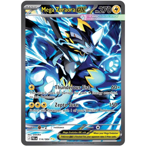 Magic: The Gathering Mega Zeraora ex (114) Lightly Played Holofoil