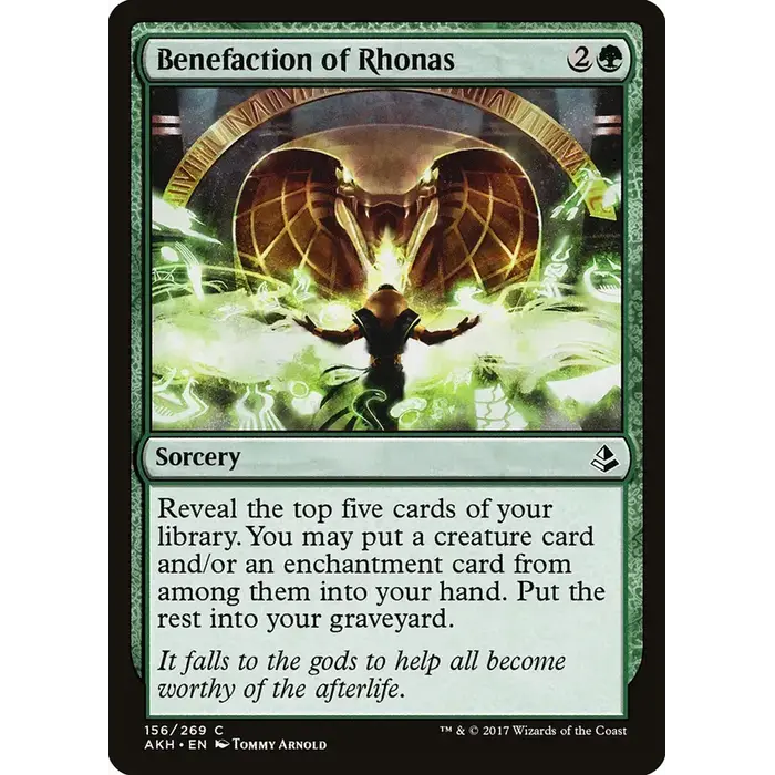 Magic: The Gathering Benefaction of Rhonas (156) Lightly Played