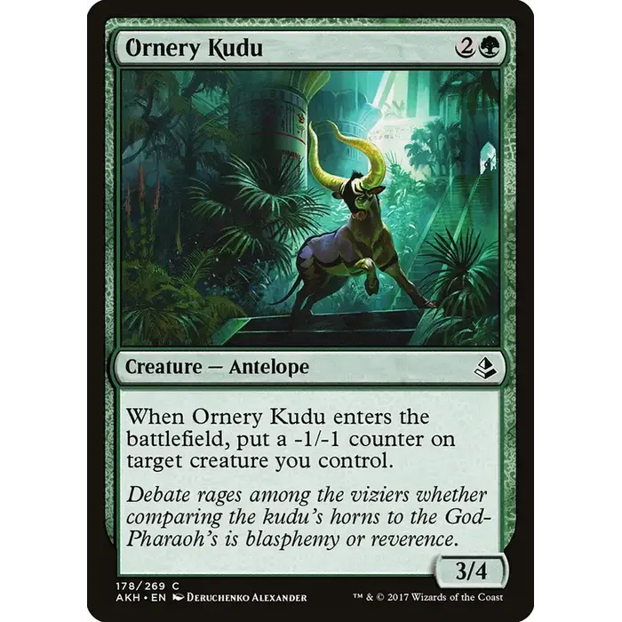 Magic: The Gathering Ornery Kudu (178) Lightly Played