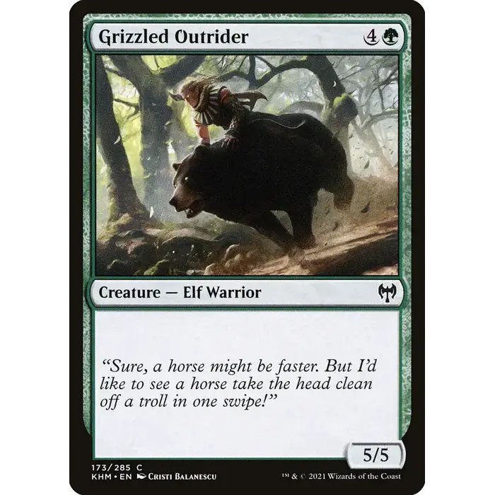 Magic: The Gathering Grizzled Outrider (173) Lightly Played