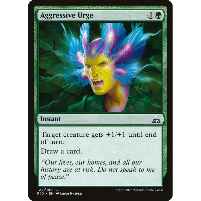 Magic: The Gathering Aggressive Urge (122) Lightly Played
