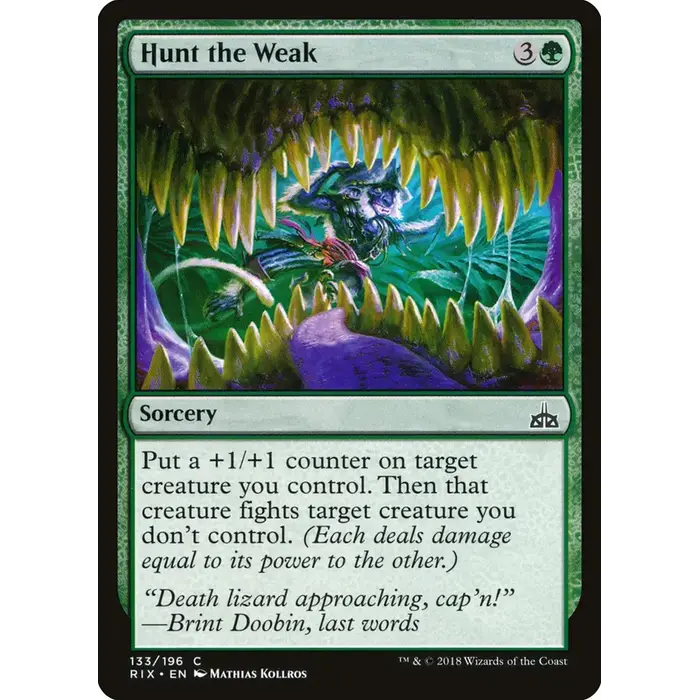 Magic: The Gathering Hunt the Weak (133) Lightly Played