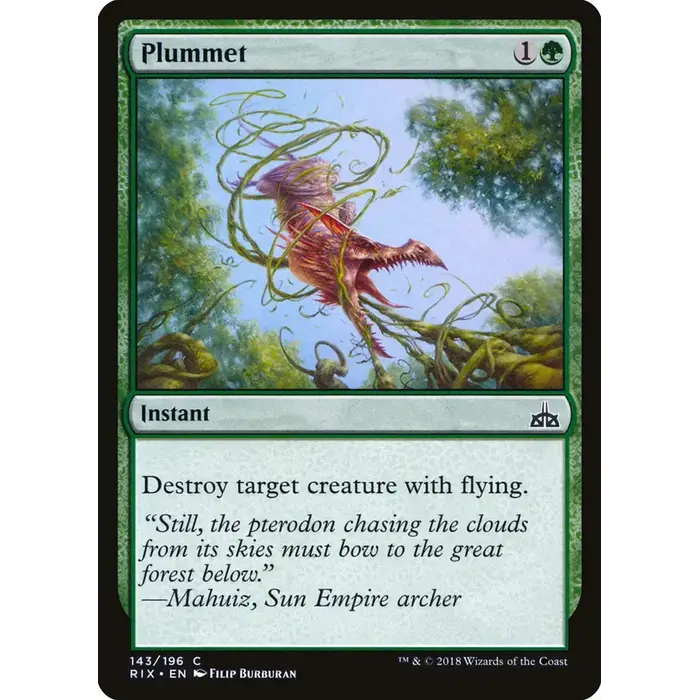 Magic: The Gathering Plummet (143) Lightly Played