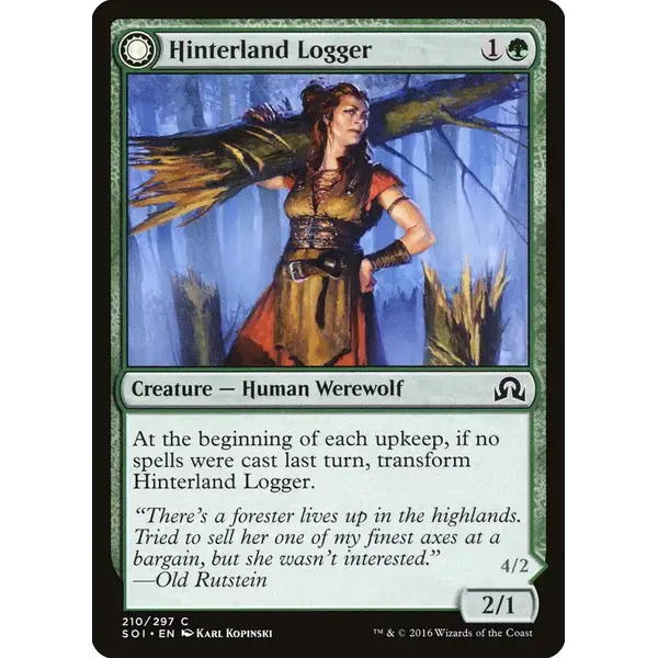 Magic: The Gathering Hinterland Logger (210) Lightly Played