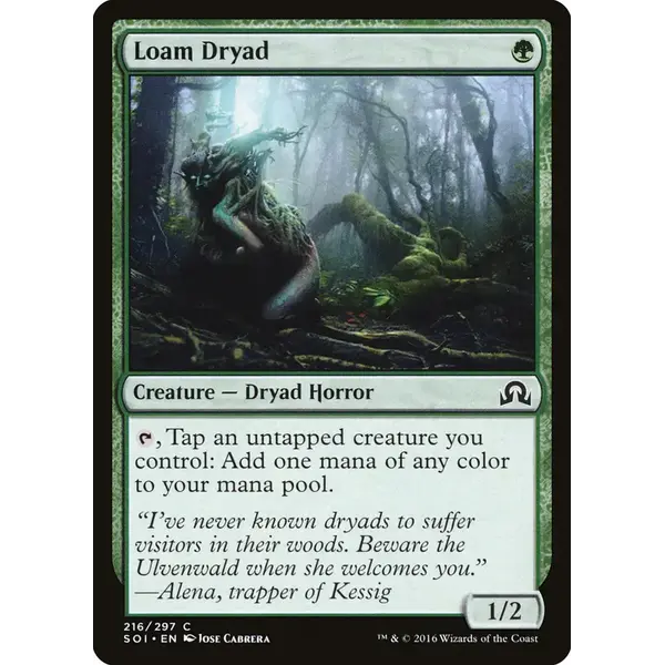 Magic: The Gathering Loam Dryad (216) Lightly Played