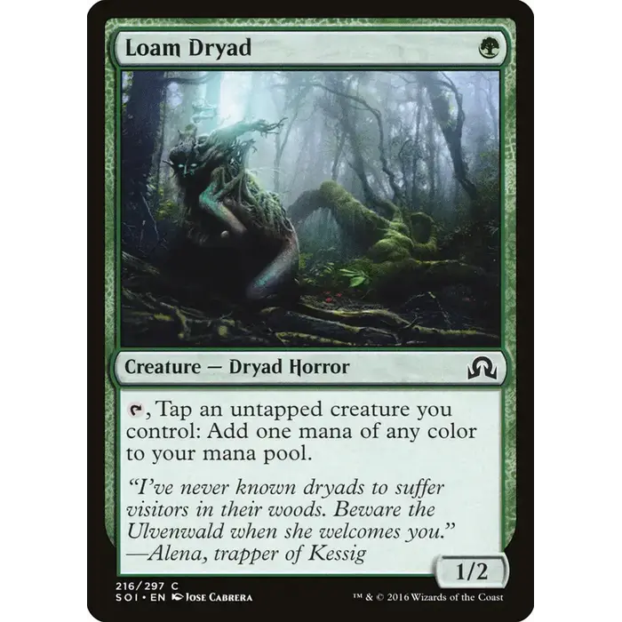 Magic: The Gathering Loam Dryad (216) Lightly Played
