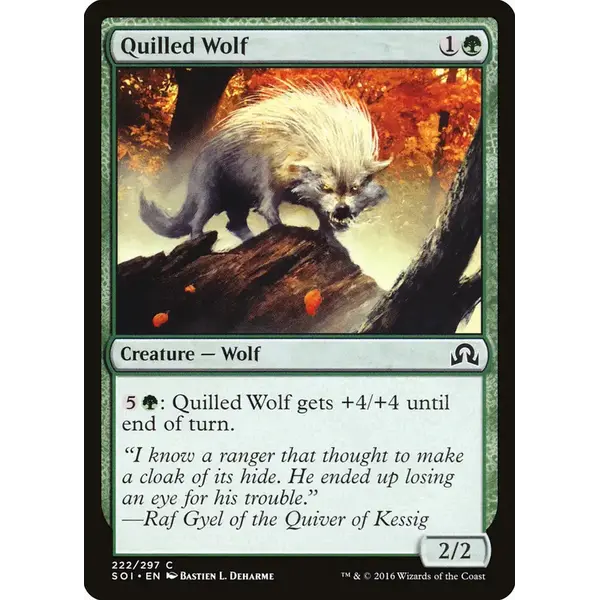 Magic: The Gathering Quilled Wolf (222) Lightly Played