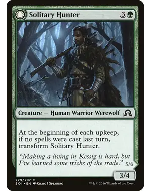 Magic: The Gathering Solitary Hunter (229) Lightly Played