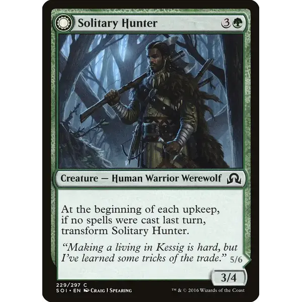 Magic: The Gathering Solitary Hunter (229) Lightly Played