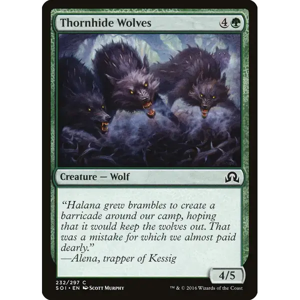 Magic: The Gathering Thornhide Wolves (232) Lightly Played
