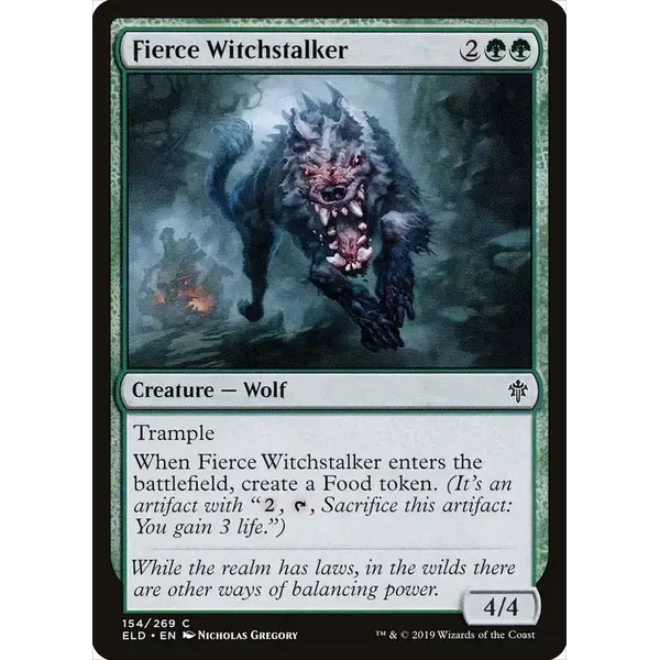 Magic: The Gathering Fierce Witchstalker (154) Lightly Played