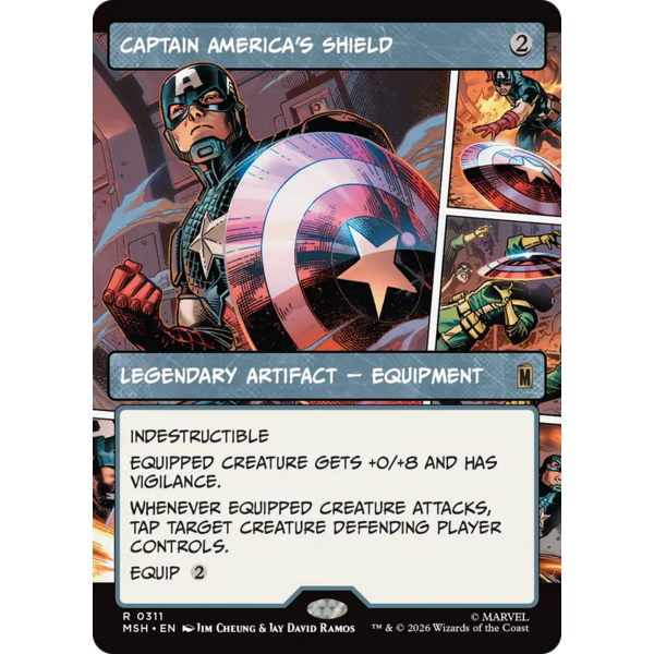 Magic: The Gathering Captain America's Shield (Borderless) (311) Lightly Played