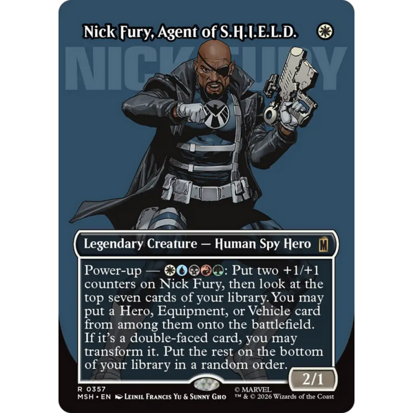 Magic: The Gathering Nick Fury, Agent of S.H.I.E.L.D. (Borderless) (357) Lightly Played