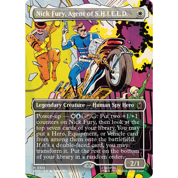 Magic: The Gathering Nick Fury, Agent of S.H.I.E.L.D. (Borderless) (314) Lightly Played