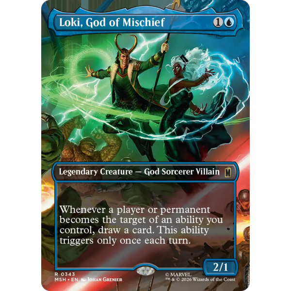 Magic: The Gathering Loki, God of Mischief (Borderless) (343) Lightly Played Foil