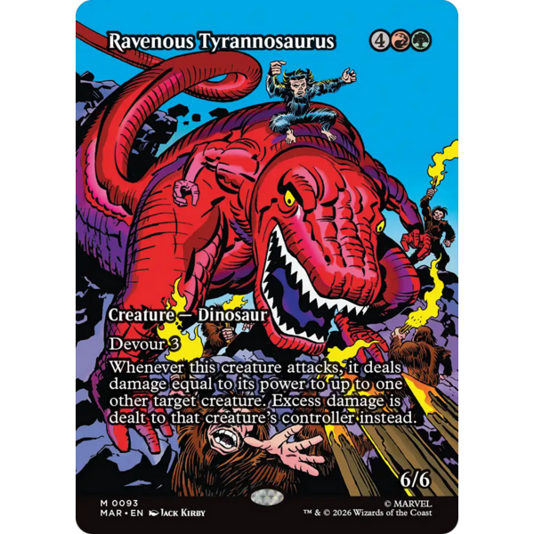 Magic: The Gathering Ravenous Tyrannosaurus (Borderless) (093) Lightly Played