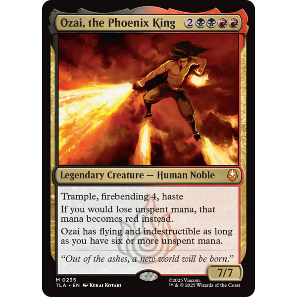 Magic: The Gathering Ozai, the Phoenix King (235) Lightly Played Foil