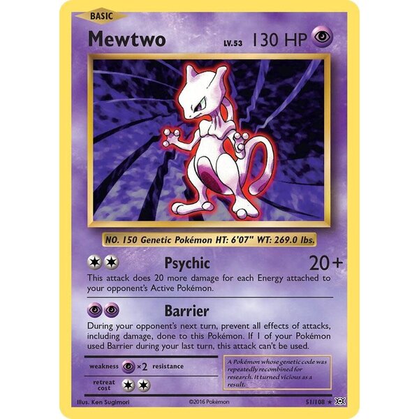 Pokemon Mewtwo (051) Moderately Played