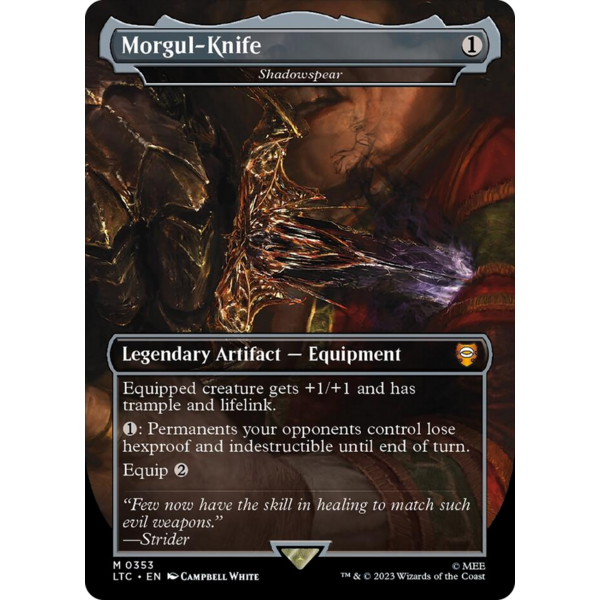 Magic: The Gathering Morgul-Knife - Shadowspear (Borderless) (353) Near Mint Foil