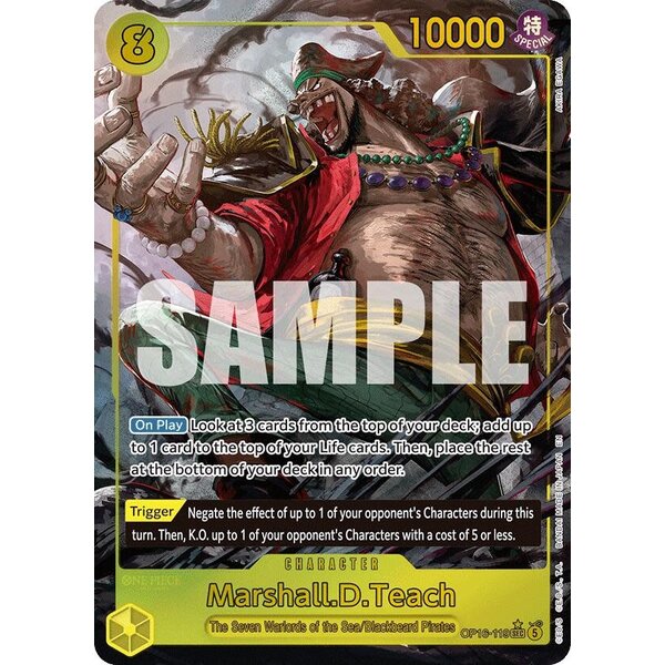 Bandai Marshall.D.Teach (Alternate Art) (OP16-119) Near Mint Foil