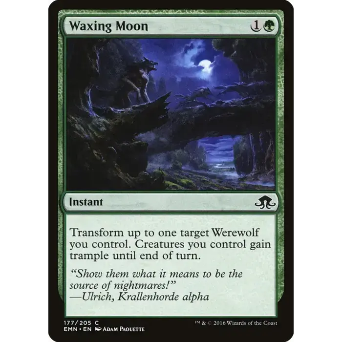 Magic: The Gathering Waxing Moon (177) Near Mint