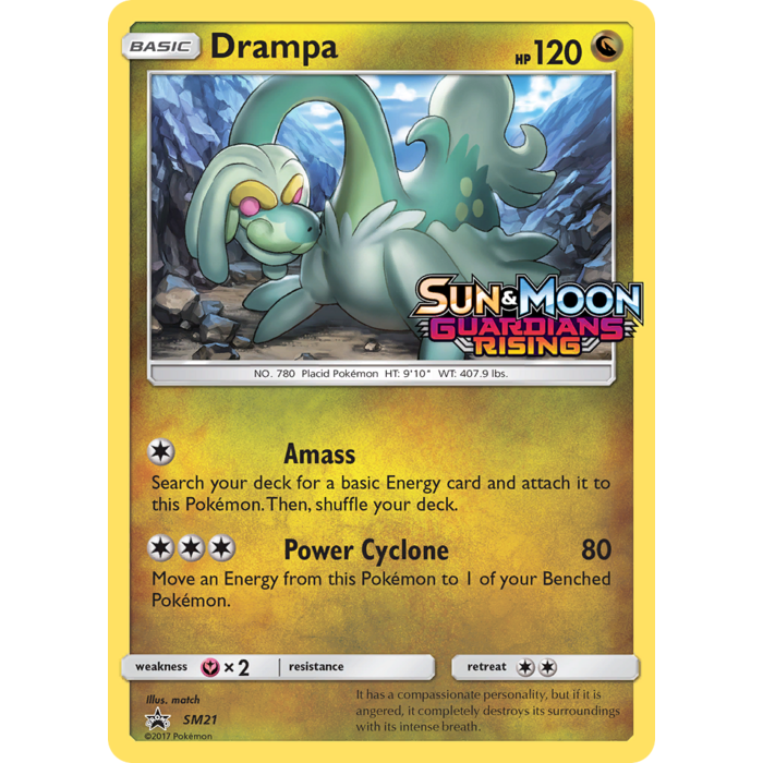 Pokemon Drampa (Prerelease) (SM21) Near Mint Holofoil