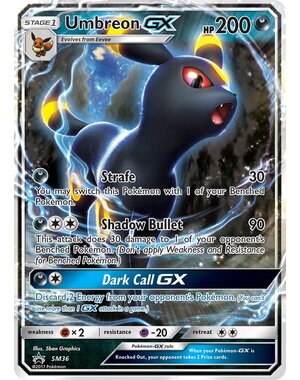 Pokemon Umbreon GX (SM36) Lightly Played Holofoil