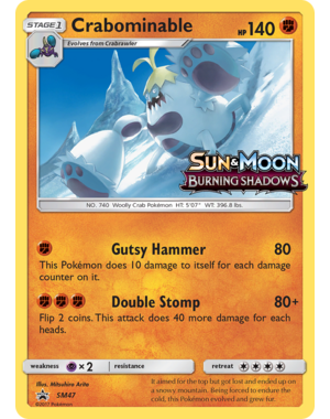 Pokemon Crabominable (Prerelease) (SM47) Lightly Played Holofoil