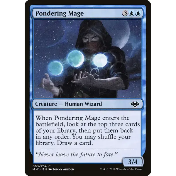Magic: The Gathering Pondering Mage (63) Near Mint