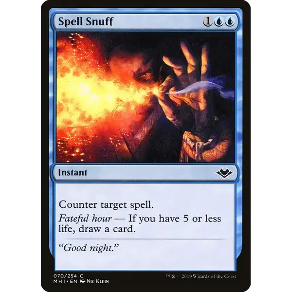 Magic: The Gathering Spell Snuff (70) Near Mint