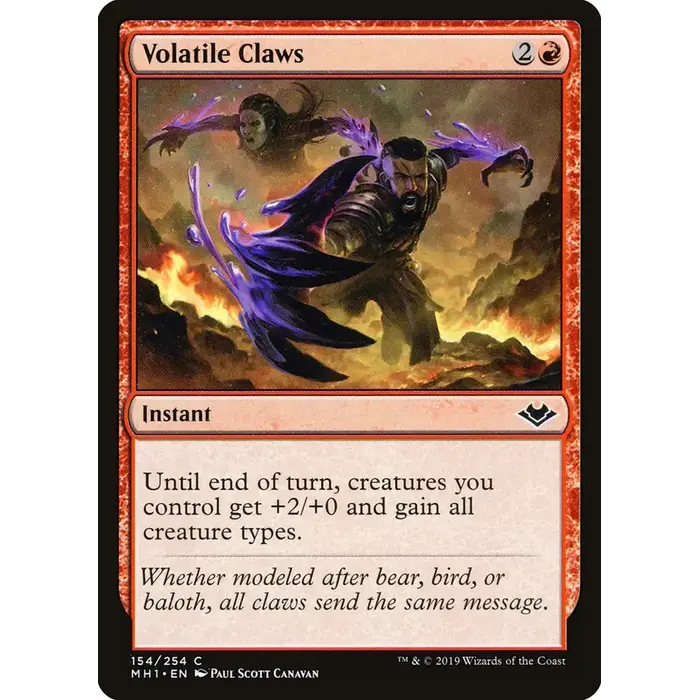 Magic: The Gathering Volatile Claws (154) Near Mint