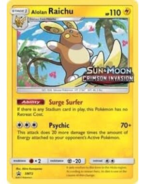 Pokemon Alolan Raichu (Prerelease) (SM72) Lightly Played Holofoil