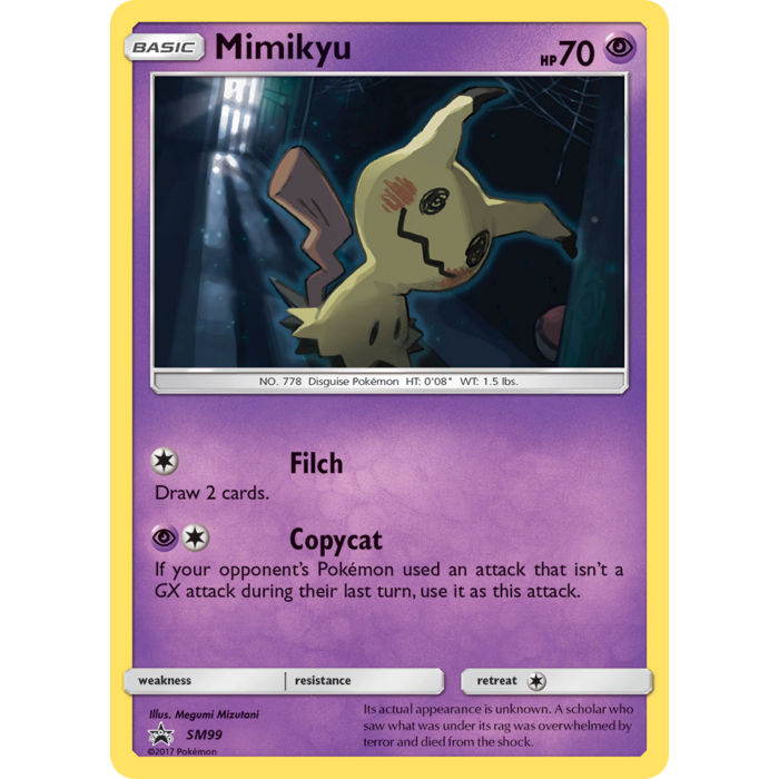 Pokemon Mimikyu (SM99) Lightly Played Holofoil