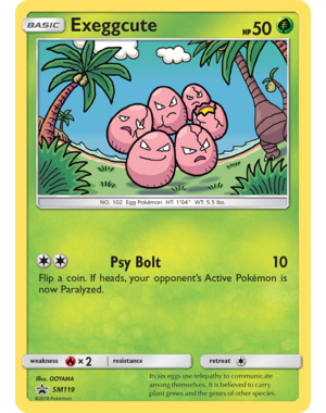 Pokemon Exeggcute (SM119) Lightly Played Holofoil