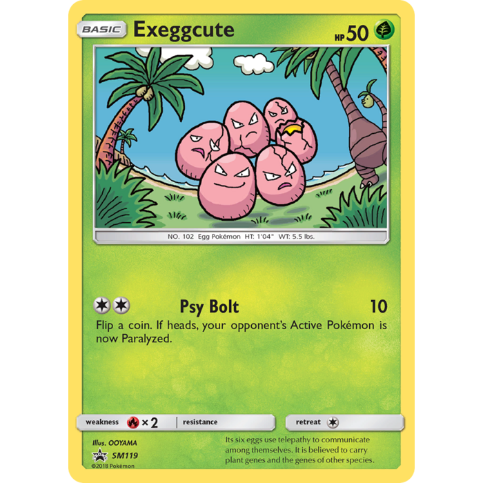 Pokemon Exeggcute (SM119) Lightly Played Holofoil