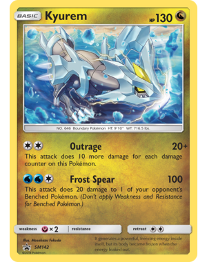 Pokemon Kyurem (SM142) Lightly Played Holofoil