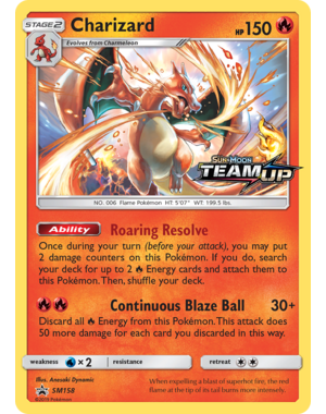 Pokemon Charizard (SM158) Lightly Played Holofoil