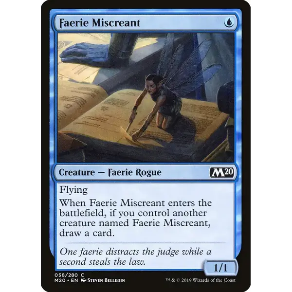 Magic: The Gathering Faerie Miscreant (058) Near Mint