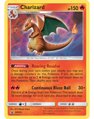 Pokemon Charizard (SM226) Near Mint Holofoil