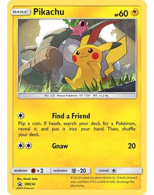Pokemon Pikachu (SM234) Lightly Played Holofoil